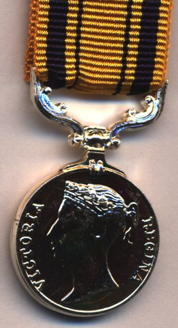 South Africa Medal 1834-1853, Good quality modern issue (silvered base metal), Third Kaffir War.  (miniature)