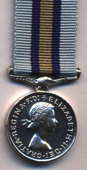 Royal Observer Corps Medal 1950, EIIR issue.  (miniature)