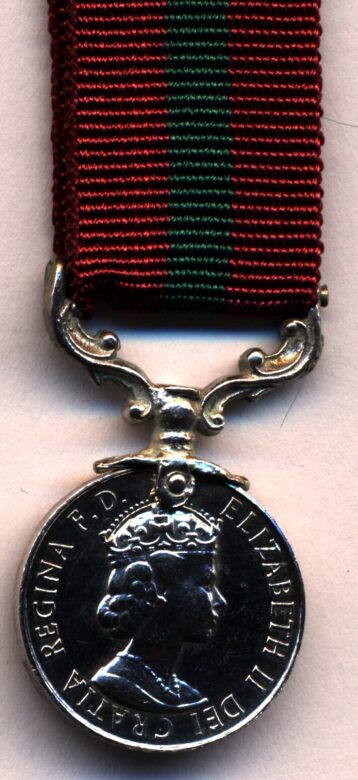 King's African Rifles Long Service and Good Conduct Medal 1907 Elizabeth II issue.  (miniature)