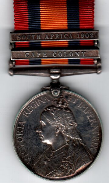 Queen's South Africa Medal 1899-1902, 2 clasps, Cape Colony, South Africa 1902.40512 Private W. Hogg, 138th Coy. Imperial Yeomanry  EF