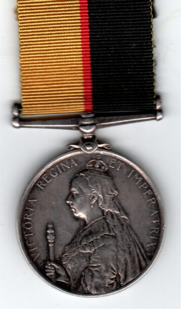Queen's Sudan Medal 1896-1898. 1661 Private W. Maiden, 1/ Royal Warwickshire Regiment. VF