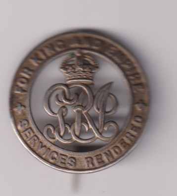 Silver War Services Badge 1914-1918, (reverse B5712.). 30355/33091 Private Joseph Speight, King's Own Scottish Borderers / Army Veterinary Corps.  EF