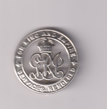 Silver War Services Badge 1914-1918, (B36375). 347529 Pioneer G.A. Tasker, Royal Engineers. EF