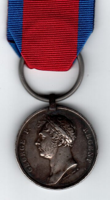 Waterloo Medal 1815 With original steel clip and replacement ring suspension. Joseph Allcock, Royal Artillery Drivers  Good Fine
