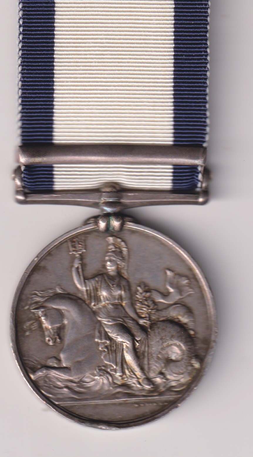 Naval General Service Medal 1793-1840, 1 clasp, Navarino (1142). George Laskey. Some light bruising to reverse otherwise GVF - Image 2