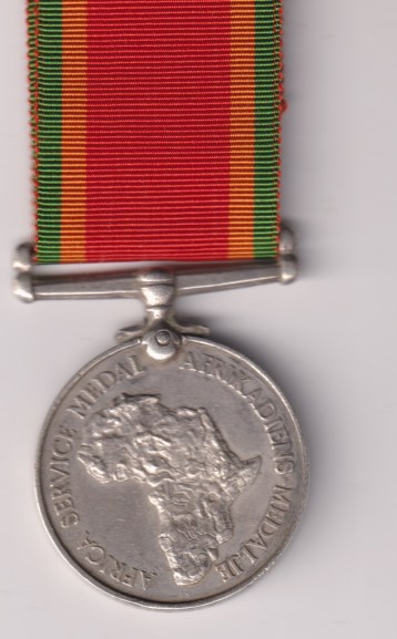 Africa Service Medal 1939-1945. C 169474 J.F. Martin. EF