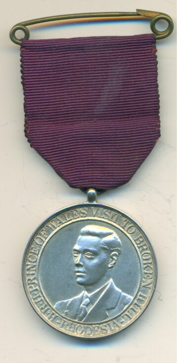 Prince of Wales Visit to Broken Hill, Rhodesia, 1925, silver Medal for the opening of the Mulungushi Power Station, hallmarks to reverse.  EF