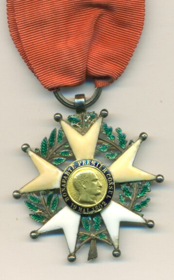 France, Legion of Honour, breast Badge, Second Empire, a re-constructed Badge. Some staining on enamel  VF