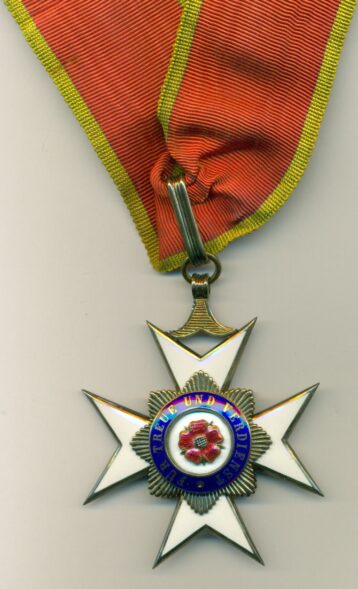 Germany Lippe, Order of the Honour Cross, Silver, Gilt and Enamel 7.2cm X 6.0cm. GVF/EF