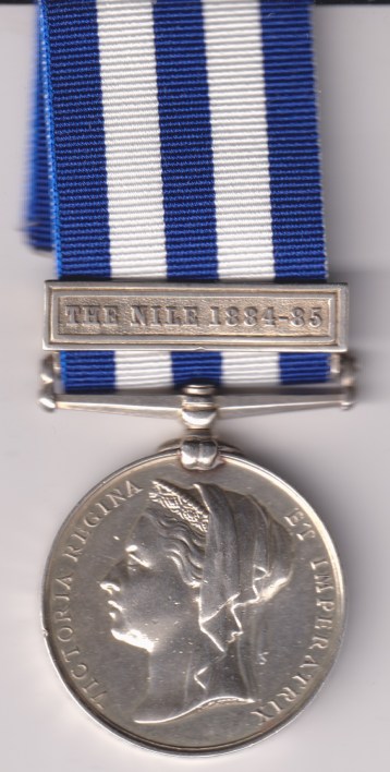 Egypt Medal 1882-1889,  undated. 1 clasp, Suakin 1885, 5556 Private J. Hornsnell, Medical Staff Corps.  VF/GVF