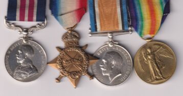 Military Medal, G.V.R (200270  Pte. W.H. Robinson 4/York R.) 1914-15 Star (200270  Pte. W.H. Robinson York R.) British War Medal, Victory Medal,  (200270  Pte. W.H. Robinson York R.)  200270 Private W.H. Robinson Yorkshire Regiment.   EF