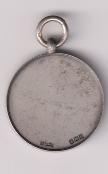 Watch Fob, silver, hallmark Birmingham 1928, The Border Regiment, unnamed. EF