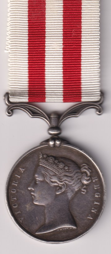 Indian Mutiny Medal 1857-1858, no clasp, Charles Hollis  82nd Regiment.  Fine/VF