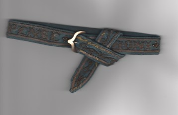 Obverse view. Most Noble Order of the Garter, K.G., a Victorian Garter, circa 1850-60, the blue silk Garter with legend embroidered in gilt wire letters, silver-gilt buckle.