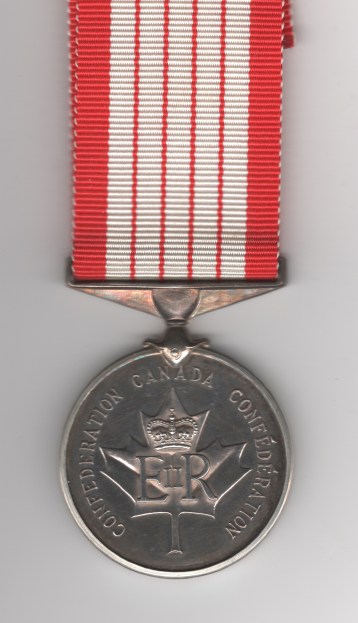 Obverse view of Confederation of Canada Centenary Medal 1967, unnamed as issued.