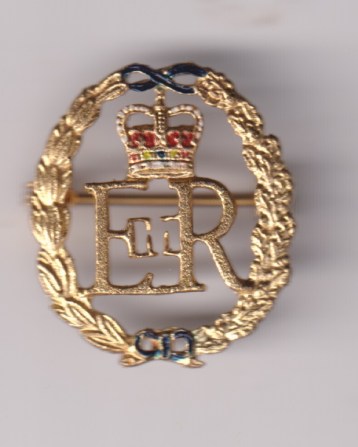 Chaplain's Badge, gilt and enamel, retired wear. EF