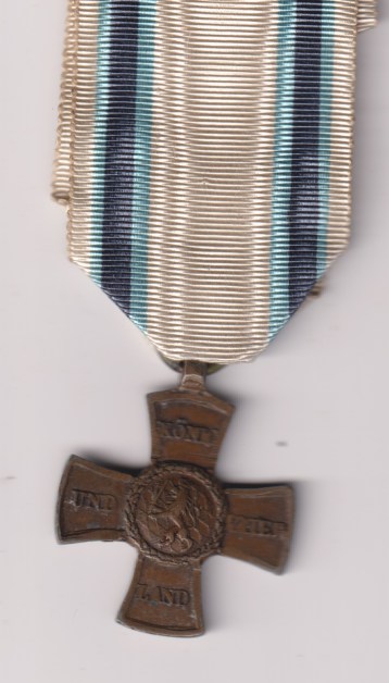 Bavaria Cross 1813-1814, Medal instituted by King Maximillian Joseph 1 in 1814 for all Officers and Soldiers who served during the years 1813 to 1815. Fine/VF
