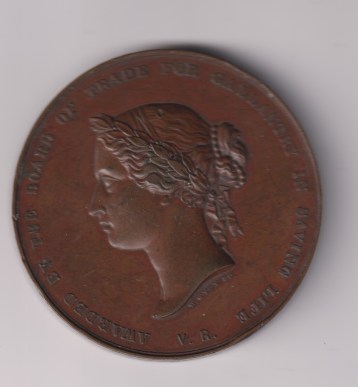 Sea Gallantry Medal Victoria large type for gallantry in bronze, WALTER HOSSACK ATTEMPT TO RESCUE CREW OF “VROUW JANTINA” IN DISTRESS OFF WICK 9 SEPTR. 1857”.  VF