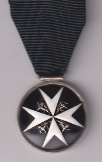 Order of St. John of Jerusalem Serving brother, 2nd type, silver and enamel, 1930 period. EF