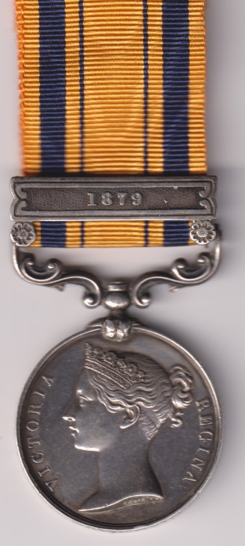 South Africa Medal 1877-1879, 1 clasp, 1879. 1897 Private C. Somerville, 3/60th Foot. GVF