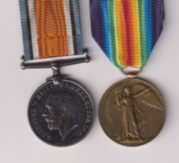 British War Medal, Victory Medal (35721 Pte. S.D. Hall York R.)  35721 Private  S.D. Hall Yorkshire Regiment. EF