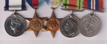 Conspicuous Gallantry Medal, G.VI.R. (L. C. T. Adams. A/Ch. Mtr. Mech. R.N.) officially impressed naming, minor official correction to ‘RN’; 1939-45 Star; Atlantic Star; Defence Medal, War Medal. Chief Motor Mechanic L. C. T. Adams, Royal Naval Reserve   NEF
