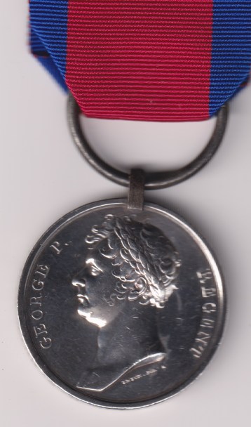 Waterloo 1815, with original steel clip and ring suspension. Robert Smallie 2nd or R.N. Brit. Reg. Drag (Royal Scots Greys)  GVF