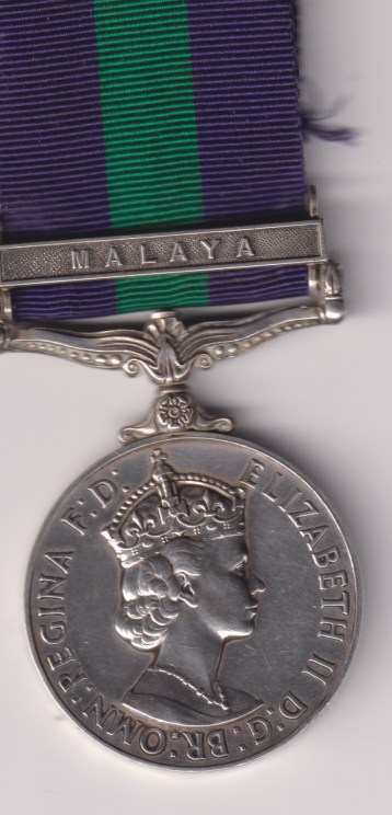 General Service Medal 1918-1962, 5th issue Elizabeth II D:G: BR: OMN: 23093516 CFN J.Thacker R.E.M.E. EF