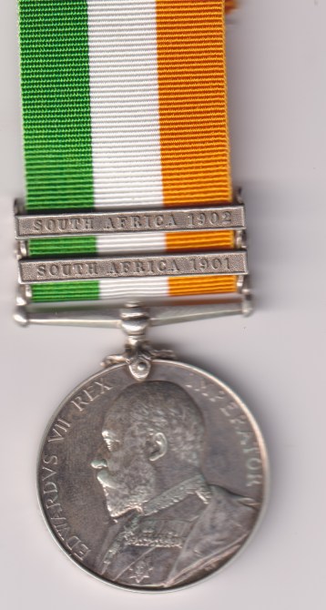 King’s South Africa, 1901-02, 2 clasps, South Africa 1901, South Africa 1902 2791 Private S. Poyser Cameron Highlanders. GVF