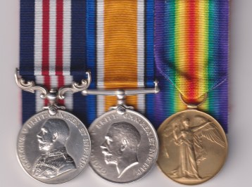 Military Medal (GV) (54888 Pte 4/Hants.R), British War Medal, Victory Medal (54888 Pte Hants.R) 54888 Private S. Seymour Hampshire Regiment (4th Battalion)