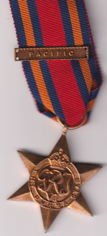 Burma Star, 1 clasp, Pacific. Mint