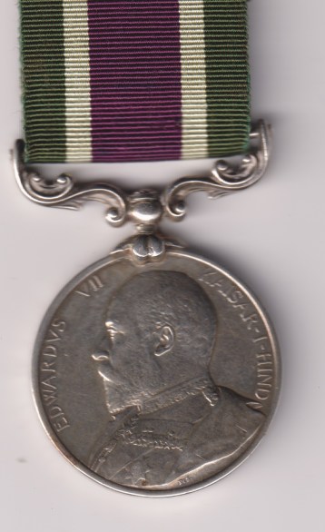 Tibet Medal 1903-1904, no clasp, in silver. 628 Driver Karam Ilahi, 15th Pack Mule Corp.  VF/GVF