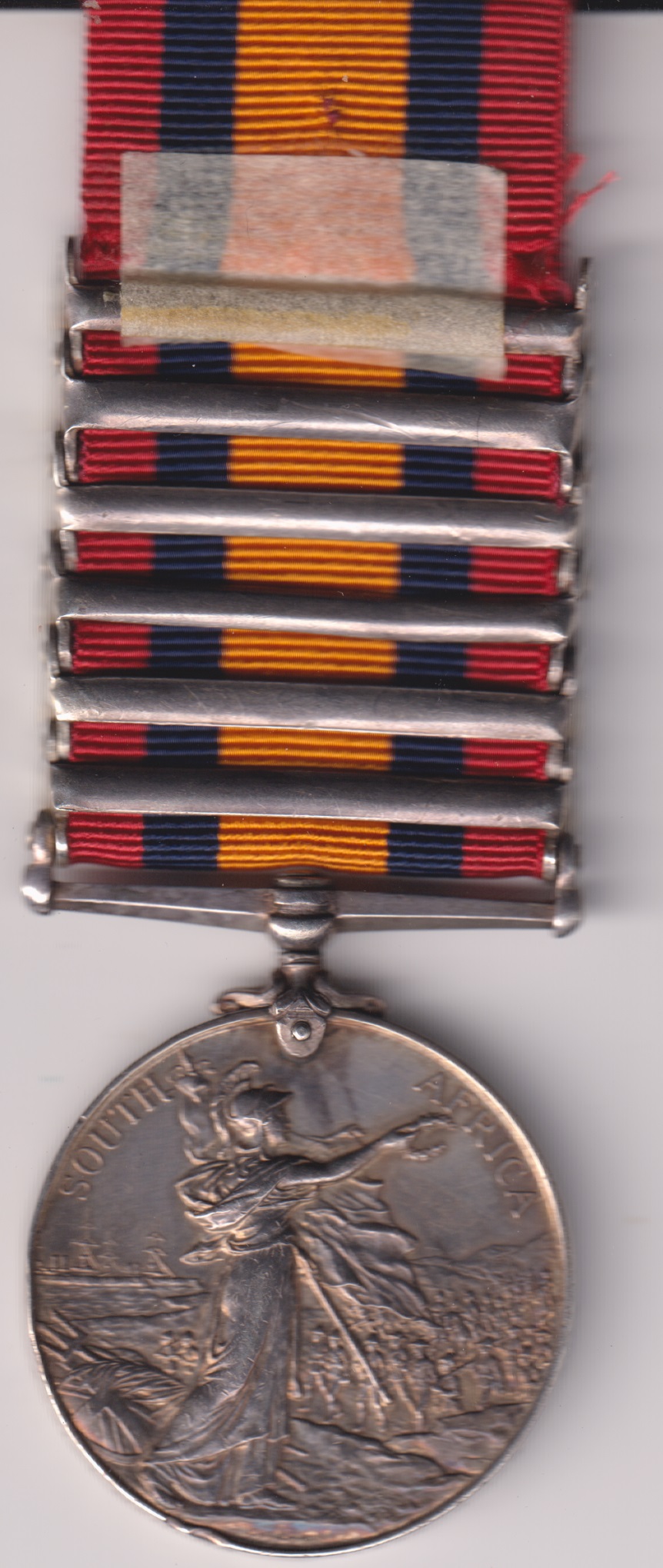 Queen's South Africa Medal 1899-1902, 6 clasps, Cape Colony, Tugela Heights, Orange Free State, Relief of Ladysmith, Transvaal, Laing's Nek . 5762 Corporal G. Seath Durham Light Infantry. VF/GVF - Image 2