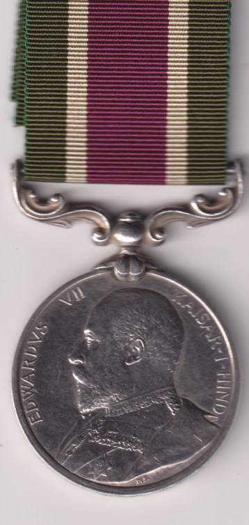Tibet Medal 1903-1904, no clasp. 3653 Lance Havildar Mula Singh, 19th Punjabis.  GVF +