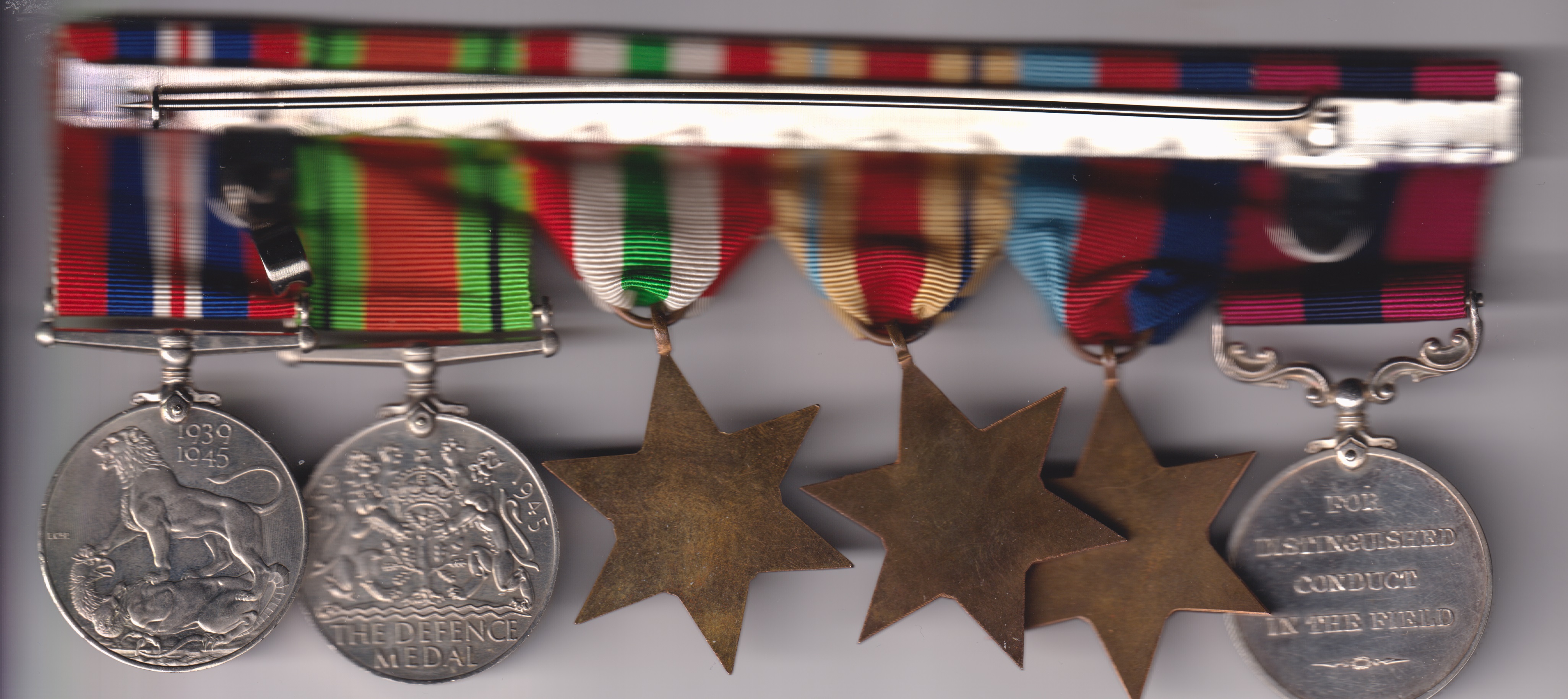 Distinguished Conduct Medal G.V.R., crowned head 1930-1948, (1606075 Gnr. A. Summers R.A.)1939-45 Star, Africa Star, 8th Army clasp, Italy Star, Defence Medal, War Medal. 1606075 Gunner A. Summers, Royal Artillery. EF - Image 2