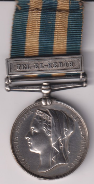 Egypt Medal 1882-1889 (Dated 1882), 1 clasp, Tel-el-Kebir. 32935 Gunner J.Shaw, A/1 brigade Royal Artillery. GVF