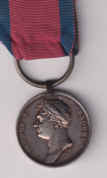 Waterloo Medal 1815 With original steel clip and replacement ring suspension. John M’Pherson, 1st Batt. 79th Reg. Foot. GVF/EF
