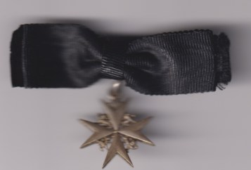 Order of St John, officers Lady silver 1926- 36,  on an original Bow and Pin. EF