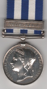Egypt Medal 1882-1889 (Dated 1882), 1 clasp, Tel-el-Kebir. 2107 Private J. Shean,3rd Bn.King's Royal Rifle Corps.  EF