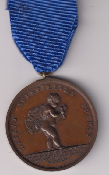 Royal Humane Society, large bronze medal (successful) (James Freeman Vit. Ob. Serv. D.D. Soc. Reg. Hvm. 27 June 1861.) with ring suspension.  GVF.