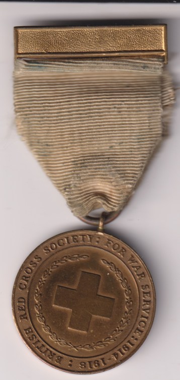 British Red Cross Society, for war service 1914-18. GVF