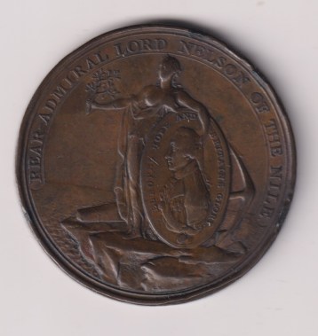 Mr Davison's Nile Medal 1798, in bronze. Some contact marks to the edge. Fine