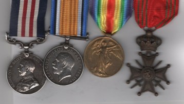 Military Medal, G.V.R. (54077 Sjt. F. W. C. Douglas. 17/ W. York. R.); British War Medal, Victory Medal 1914-19 (54077 Pte. F. W. C. Douglas. W. York. R.); Belgium, Croix de Guerre  Sergeant F. W. C. Douglas, 17th (Service) Battalion (2nd Leeds), Prince of Wales’s Own (West Yorkshire Regiment) EF.