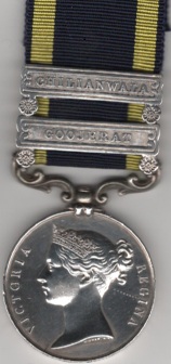 Punjab 1848-49, 2 clasps, Chilianwala, Goojerat J. Tarrant, 24th Foot. VF