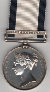 Naval General Service Medal 1793-1840, 1 clasp, St. Sebastian (293) Thomas Morgan. GVF