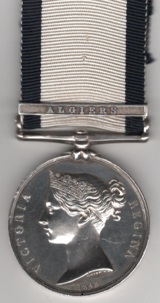 Naval General Service 1793-1840, 1 clasp, Algiers D. Hughes, Carpenter. EF
