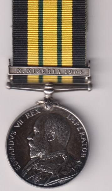 Africa General Service 1902-56, 1 clasp N. Nigeria 1904 2293 Pte. Yesufu Katsena Northern Nigeria Regiment GVF/EF
