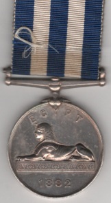 Egypt Medal 1882-1889 (Dated 1882) no clasp, Orderly F. Measures Royal Navy H.M.S. “Eclipse” GVF - Image 2