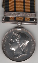 East and West Africa 1887-1900, 1 clasp, Benin 1897,  Chief Stoker William John Abram Royal Navy  H.M.S. St. George.  GVF