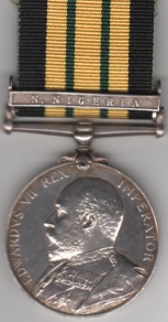 Africa General Service 1902-56, 1 clasp, N. Nigeria, 339 Private Alade. Northern Nigeria Regiment. EF